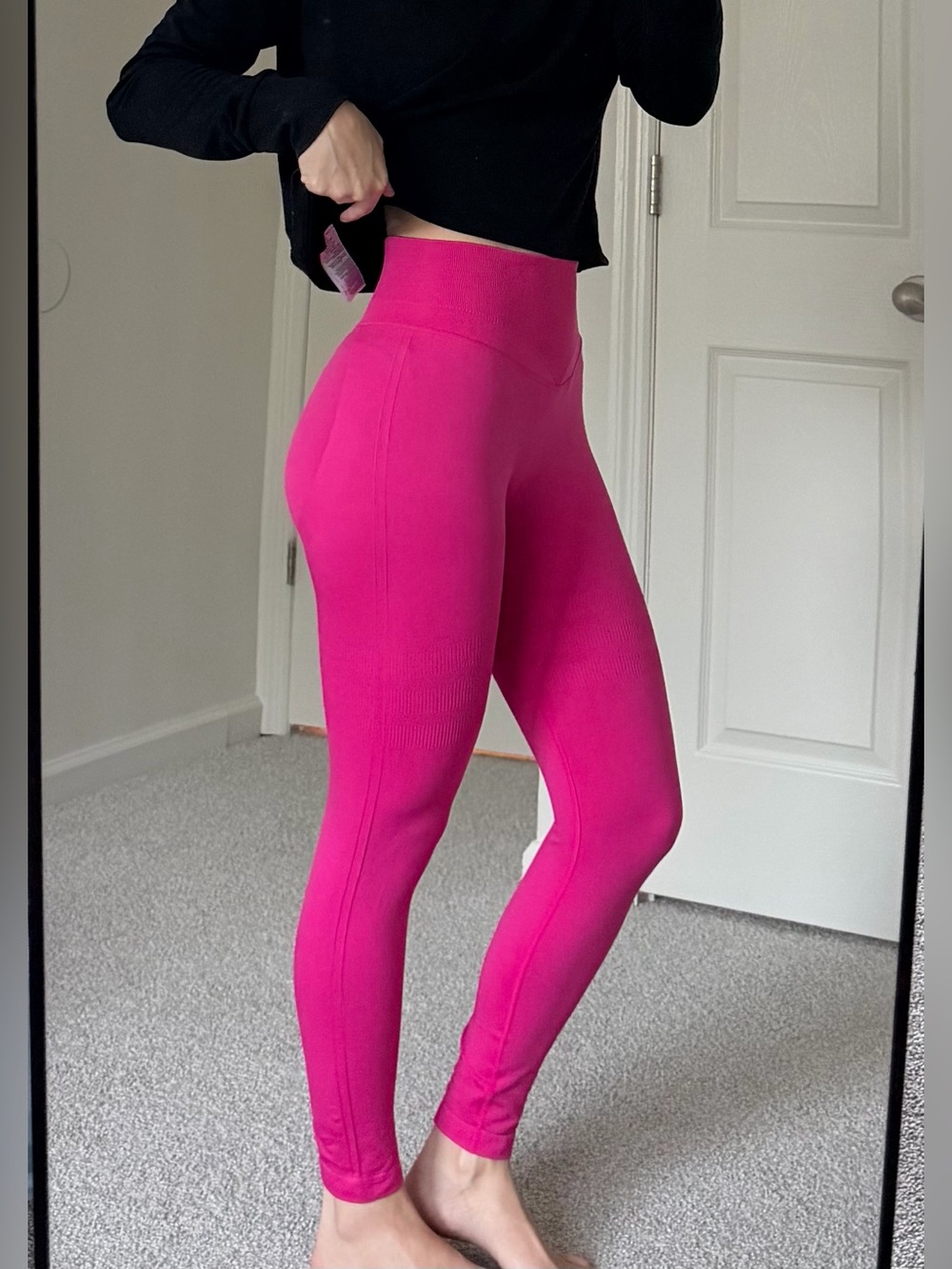 New High-Waist Pink Leggings
